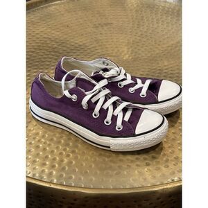 Converse Women’s All Star Purple White Canvas Lace Up Men's Casual Sneakers